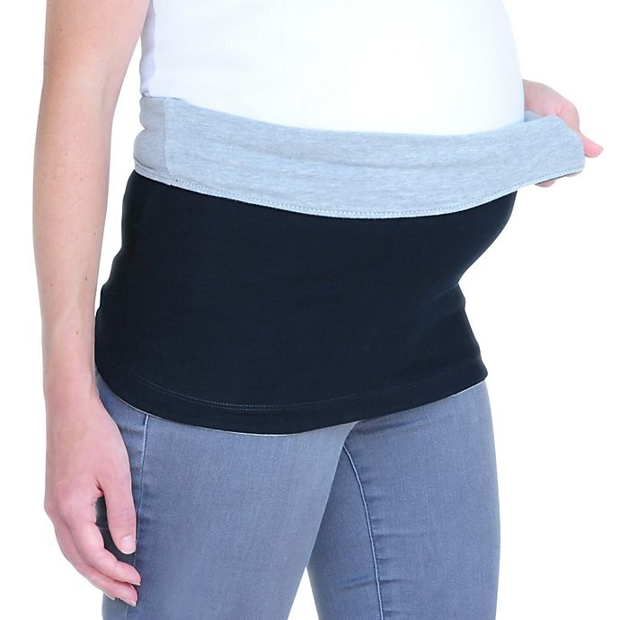 slide 1 of 1, Inspired Mother Small Reversible Tummy Band - Grey/Black, 1 ct