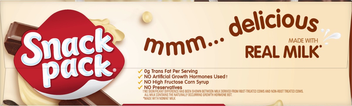 slide 5 of 13, Snack Pack Zero Sugar Chocolate Pudding and Vanilla Pudding, 3.25 oz Pudding Cups, 12 Count Family Pack, 12 ct