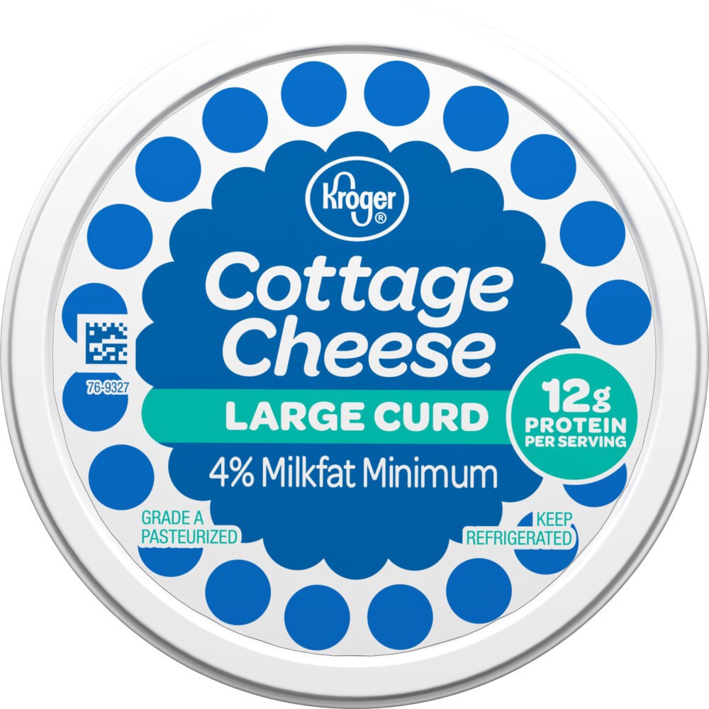 slide 2 of 5, Kroger4% Milkfat Large Curd Cottage Cheese, 16 oz