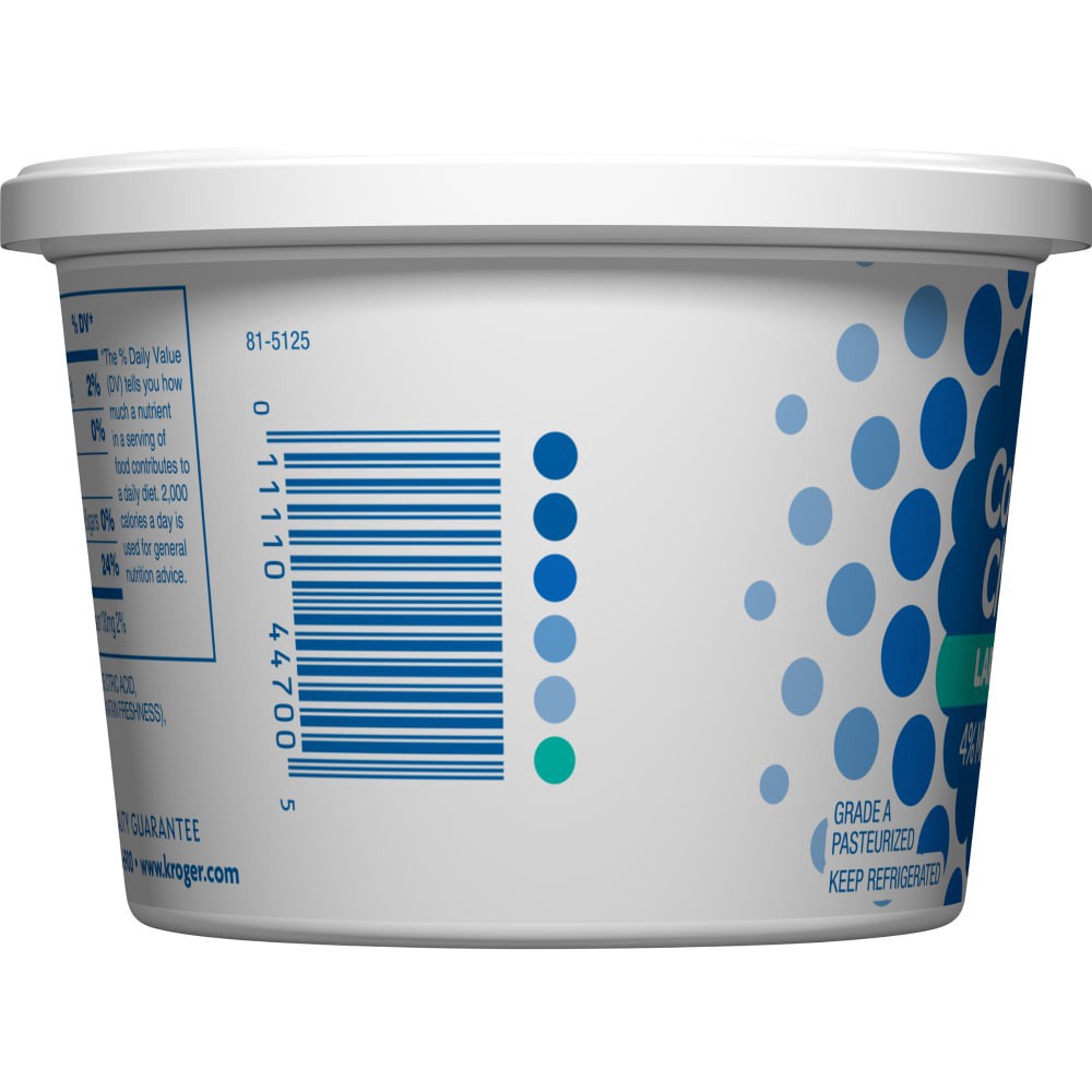 slide 5 of 5, Kroger4% Milkfat Large Curd Cottage Cheese, 16 oz