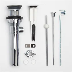 EasyPOPUP Sink/Lavatory Pop-Up Drain (Easy Remove Stopper), Chrome Plated ABS Body with Overflow; Chrome