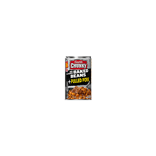 slide 4 of 8, Campbell's Chunky BBQ Flavored Baked Beans & Pulled Pork, 20.5 oz