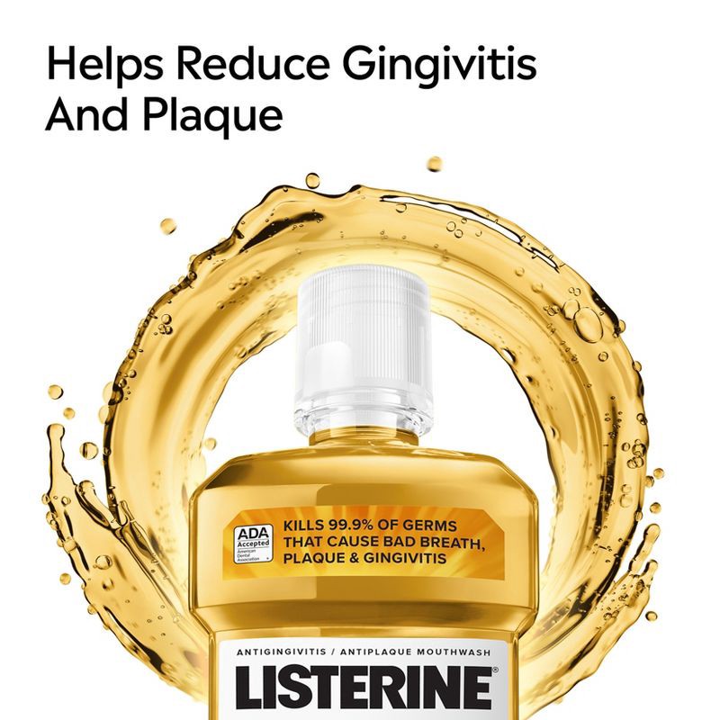 slide 6 of 10, Listerine Original Antiseptic Mouthwash for Bad Breath & Plaque - 1L, 1 liter