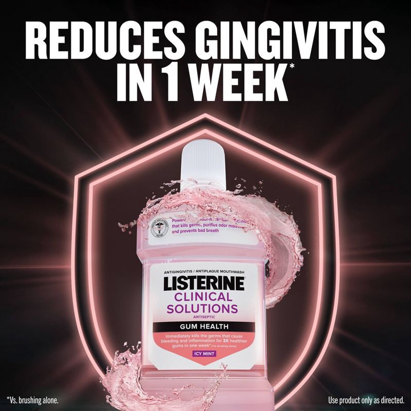 slide 8 of 10, Listerine Clinical Solutions Gum Health Mouthwash for Antigingivitis and Antiplaque - 1L, 1 liter