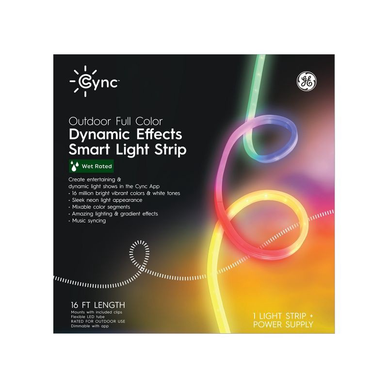 slide 12 of 12, GE Household Lighting GE Cync Dynamic Effect 16' Decorative Outdoor Light String, 1 ct