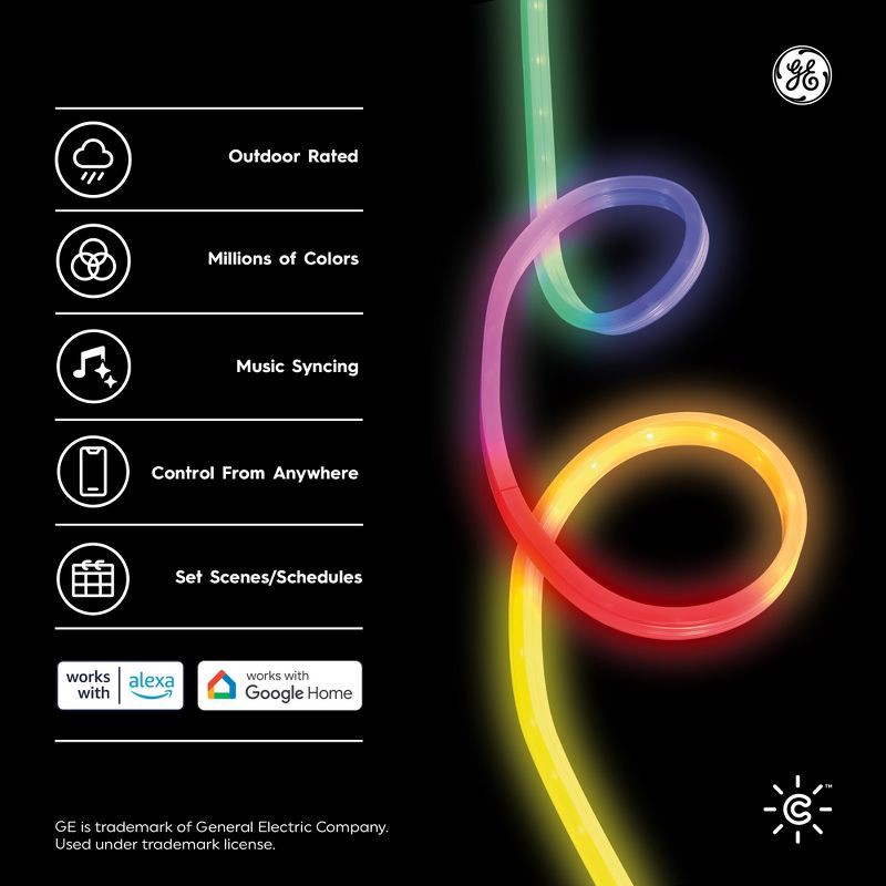 slide 11 of 12, GE Household Lighting GE Cync Dynamic Effect 16' Decorative Outdoor Light String, 1 ct