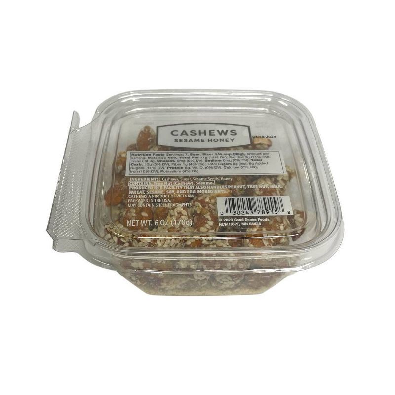 slide 3 of 5, Sesame Honey Cashews - 6oz, 6 oz
