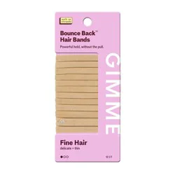 Gimme Beauty Bounce Back Hair Bands for Fine Hair - Blonde - 12ct: Spandex, Nylon, Securing Hair