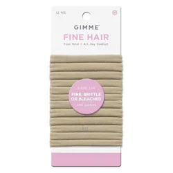 Gimme Beauty Fine Hair Tie Bands - Blonde - 12ct