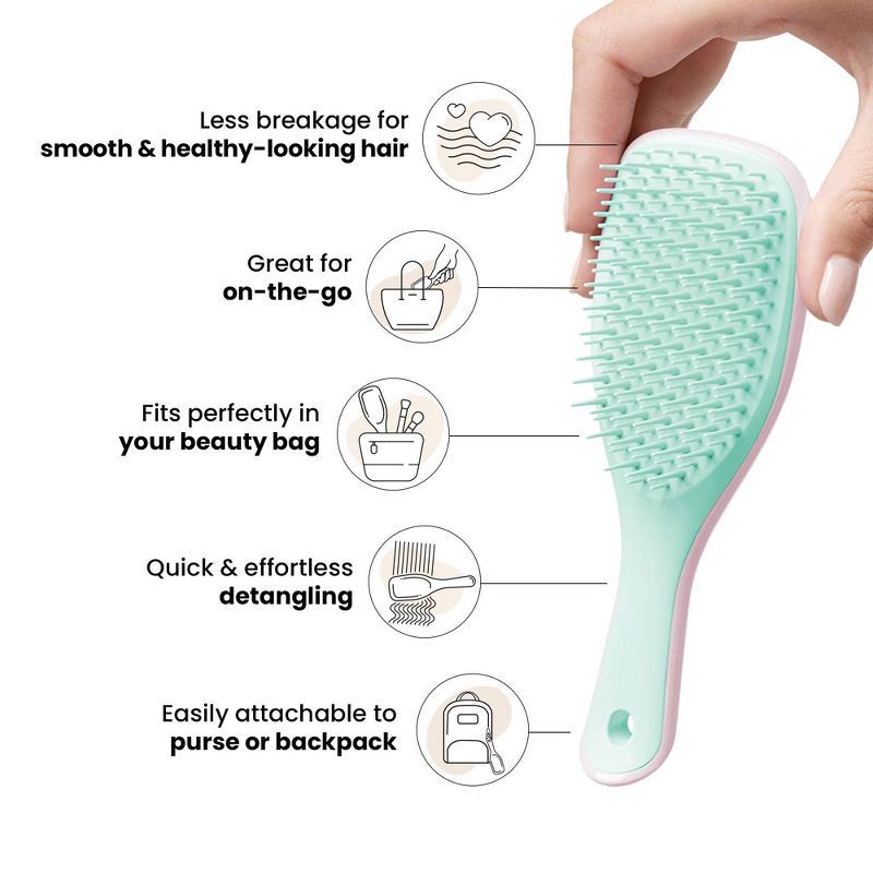 slide 6 of 10, Tangle Teezer Mini Ultimate Detangler Hair Brush - Marshmallow Duo, 1 ct