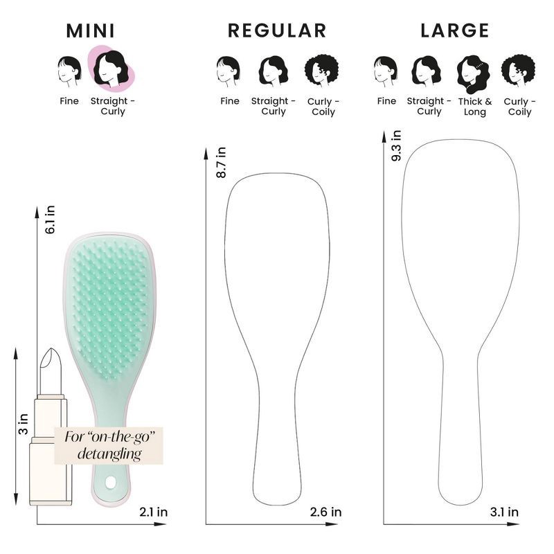 slide 9 of 10, Tangle Teezer Mini Ultimate Detangler Hair Brush - Marshmallow Duo, 1 ct