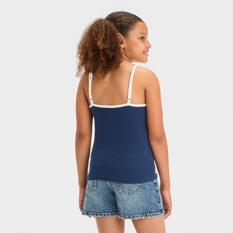 slide 5 of 6, Girls' Destructed High-Rise Jean Shorts - art class™ Medium Wash L, 1 ct