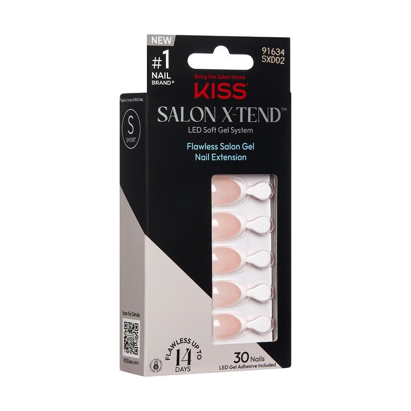 slide 6 of 10, KISS Products Salon X-tend Fake Nails - Nonsense - 34ct, 34 ct