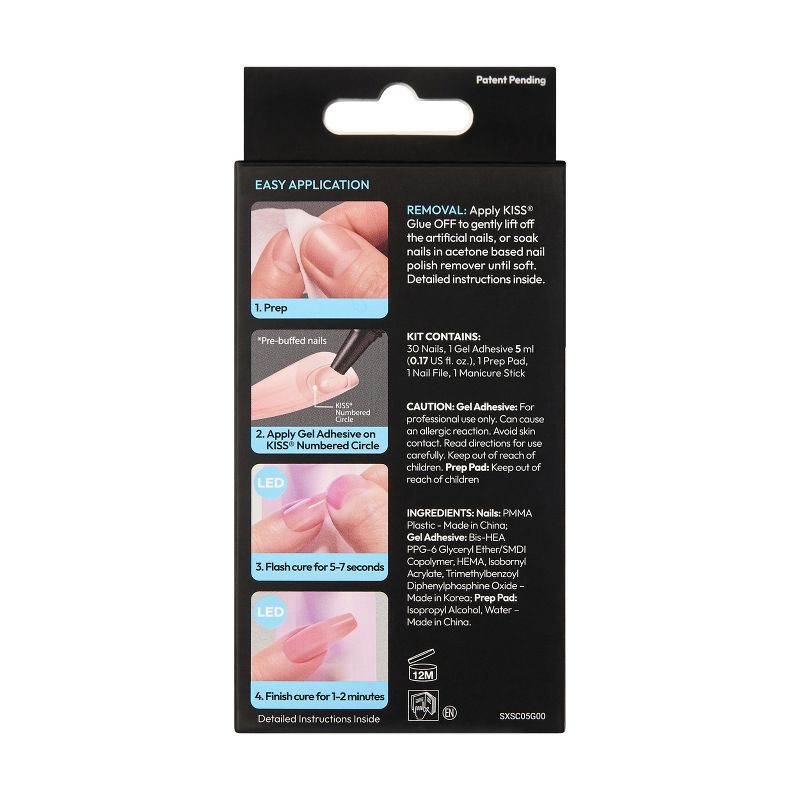 slide 8 of 10, KISS Products Salon X-tend Fake Nails - Nonsense - 34ct, 34 ct