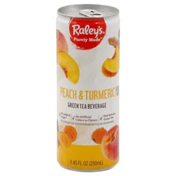 Raley`s Purely Made Peach & Turmeric Green Tea 8.45 Oz