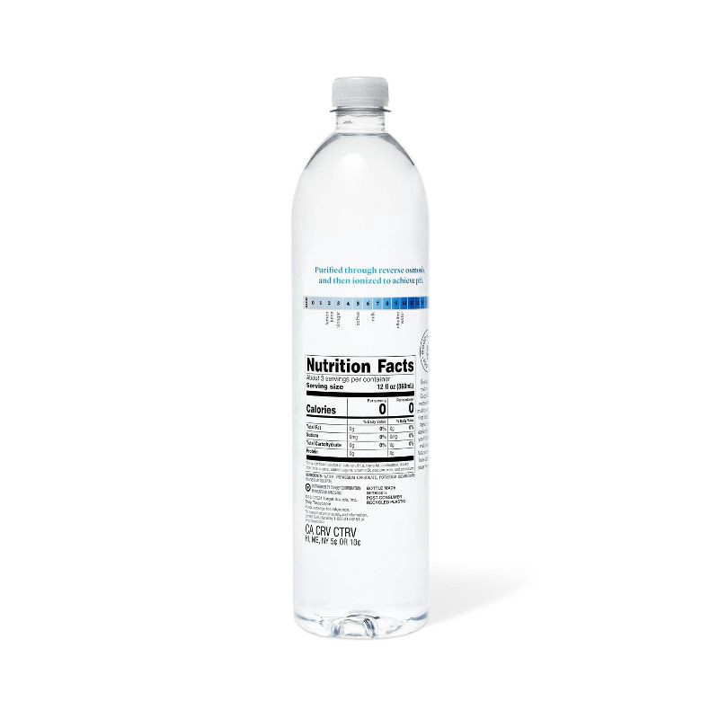 slide 3 of 4, Alkaline Water and Electrolytes - 6pk/1L Bottles - Good & Gather™, 6 ct; 1 liter