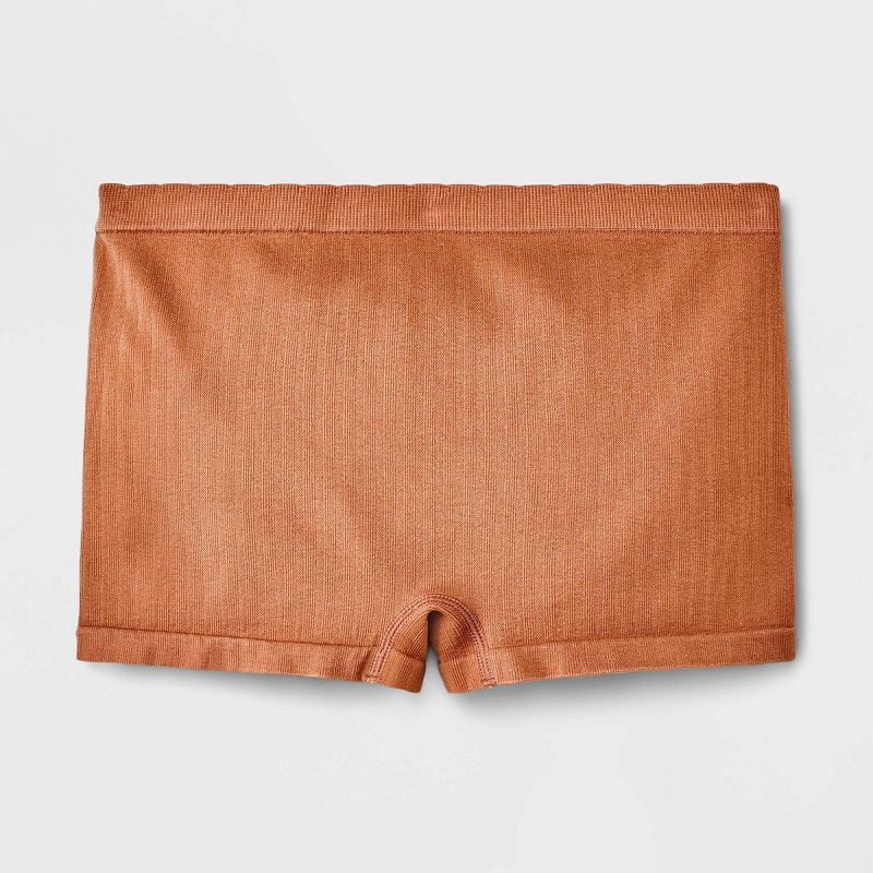 slide 2 of 3, Girls' 5pk Seamless Boy Shorts Scallop Waistband Underwear - art class™ XL, 5 ct