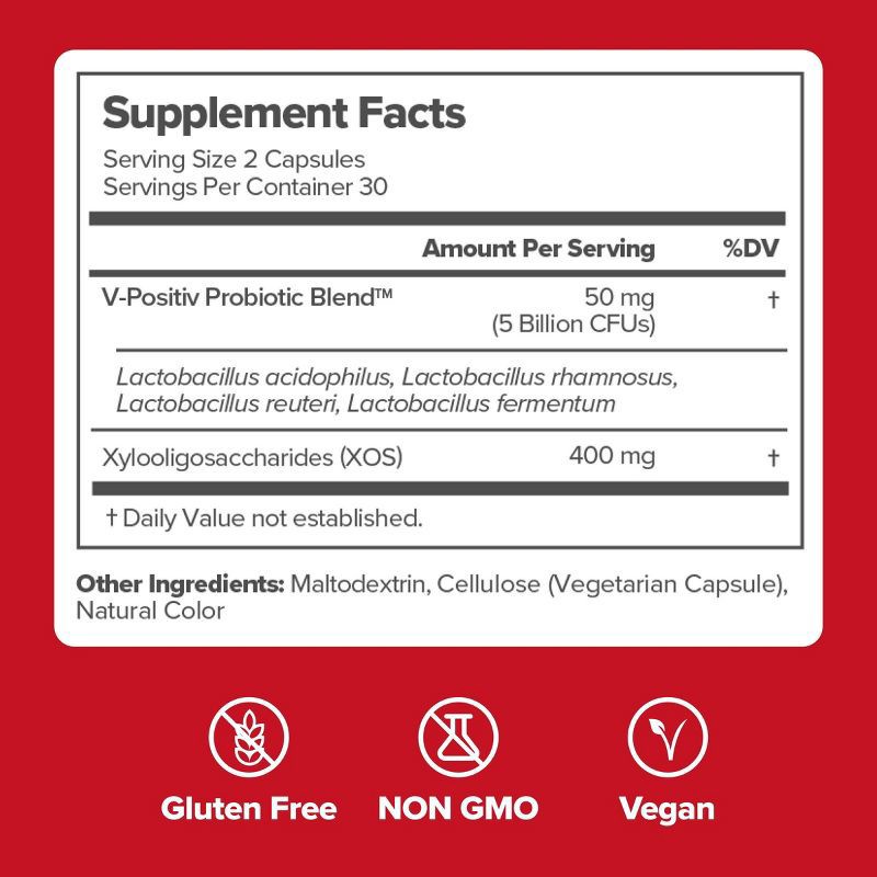 slide 7 of 7, O Positiv URO Vaginal Vegan Probiotic for Women with Vaginal Health, Vaginal Odor, pH & Yeast Balance Support Capsules - 60ct, 60 ct