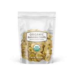 Organic Dried Sweetened Banana Chips - 5oz