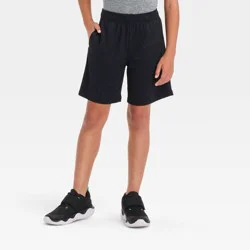 Boys' Mesh Shorts - All In Motion™ Black S: Fit, Moisture Wicking, Quick Dry, Elastic Waist, Doubleknit