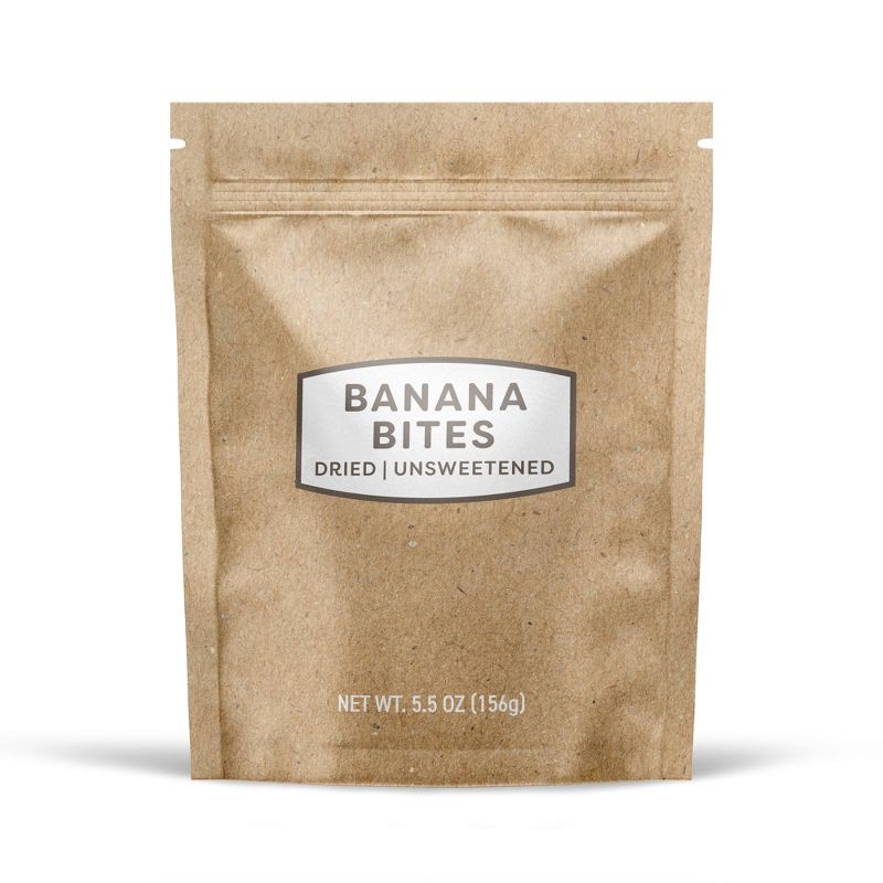 slide 1 of 3, Dried Unsweetened Banana Bites - 5.5oz, 5.5 oz