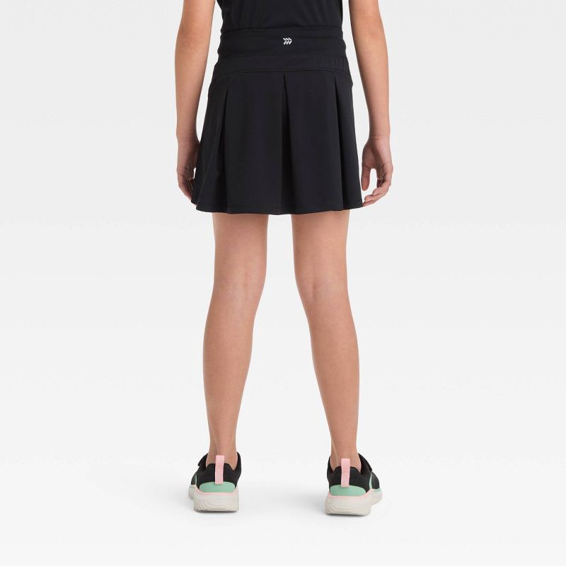 slide 2 of 3, Girls' Woven Performance Skort - All In Motion™ Black M, 1 ct