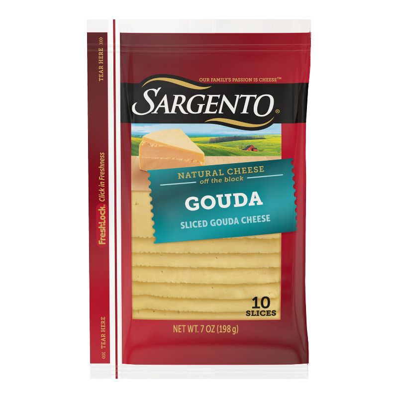 slide 1 of 8, Sargento Gouda Cheese - 7oz/10 slices, 7 oz