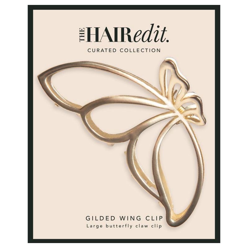 slide 2 of 6, The Hair Edit Gilded Wing Claw Clip, 1 ct