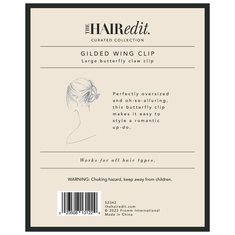 slide 6 of 6, The Hair Edit Gilded Wing Claw Clip, 1 ct