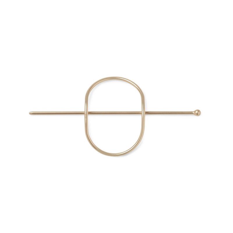 slide 1 of 6, The Hair Edit Hoop & Pin Barrette - Soft Gold, 1 ct