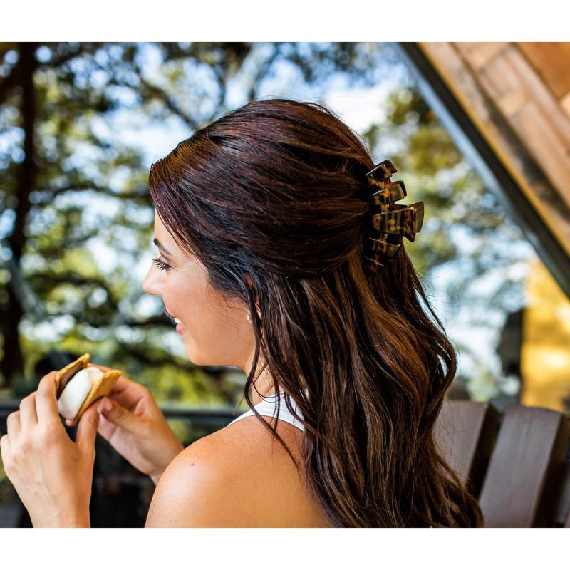 slide 4 of 4, TELETIES Tortoise Medium Hair Clip, 1 ct