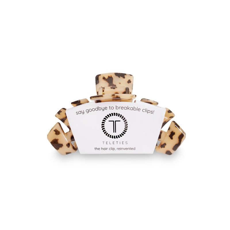 slide 1 of 4, TELETIES Tortoise Large Hair Clip - Blonde, 1 ct
