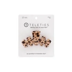 TELETIES Tortoise Medium Hair Clip - Blonde: Hair Styling, Securing Hair, Claw Clip, All Hair Types