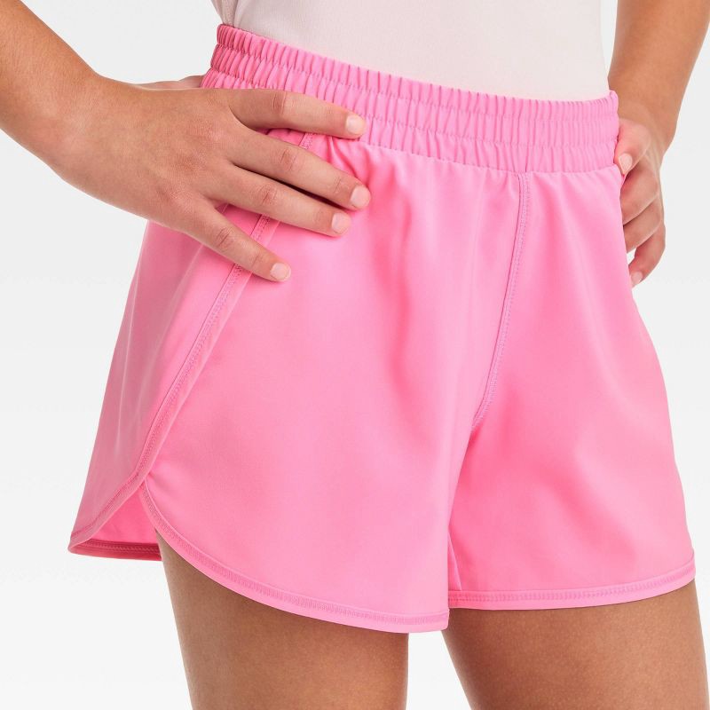 Girls' Run Shorts - All in Motion Pink XS 1 ct