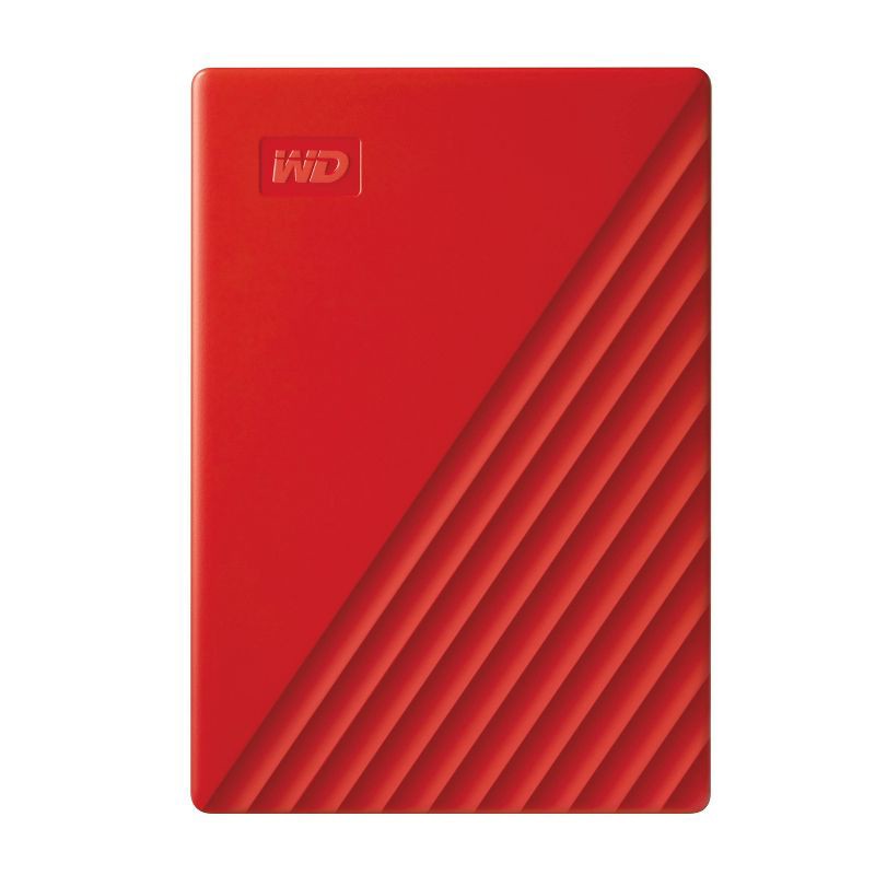 slide 1 of 5, Western Digital My Passport 5TB USB 3.2 (Gen 1 Type-A) 2.5" Portable External Hard Drive - Red: Compatible with Windows & macOS, 1 ct