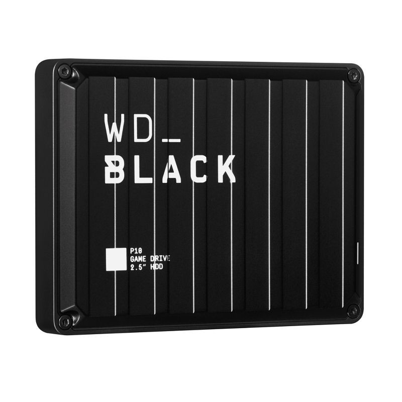 slide 2 of 7, Western Digital BLACK P10 4TB External USB 3.2 Gen 1 Portable Hard Drive - Black: Compatible with PS5 & Xbox, 1 ct