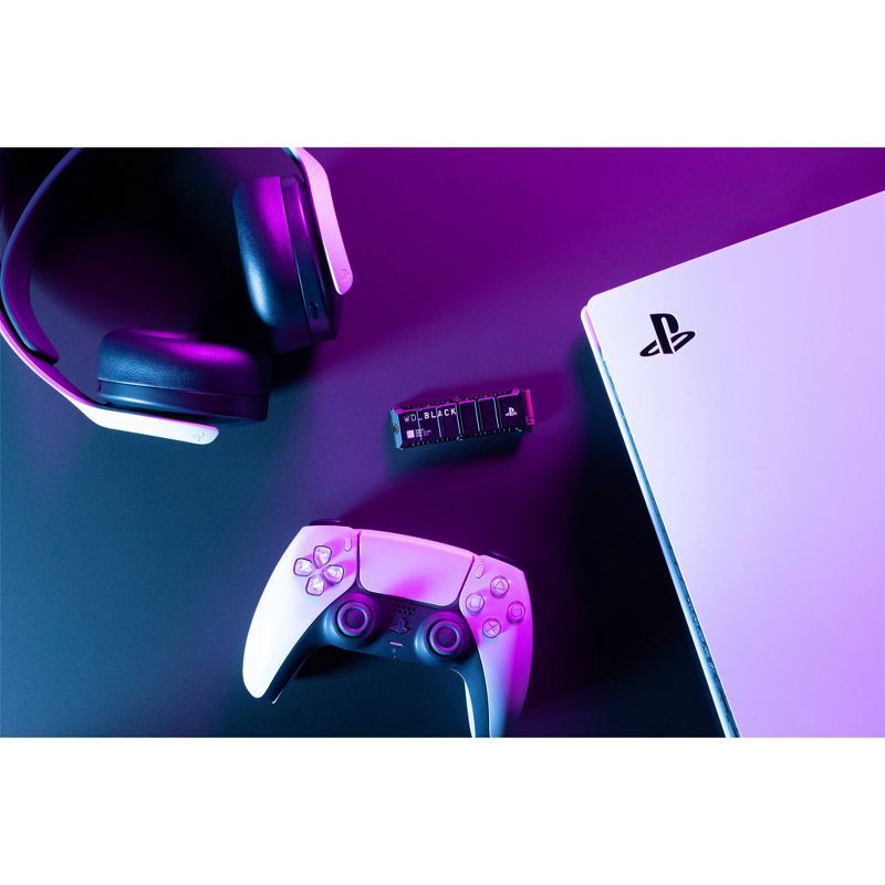 slide 6 of 7, Western Digital Black 1TB SN850P HS for PS5: External SSD for PlayStation 5, 1 ct