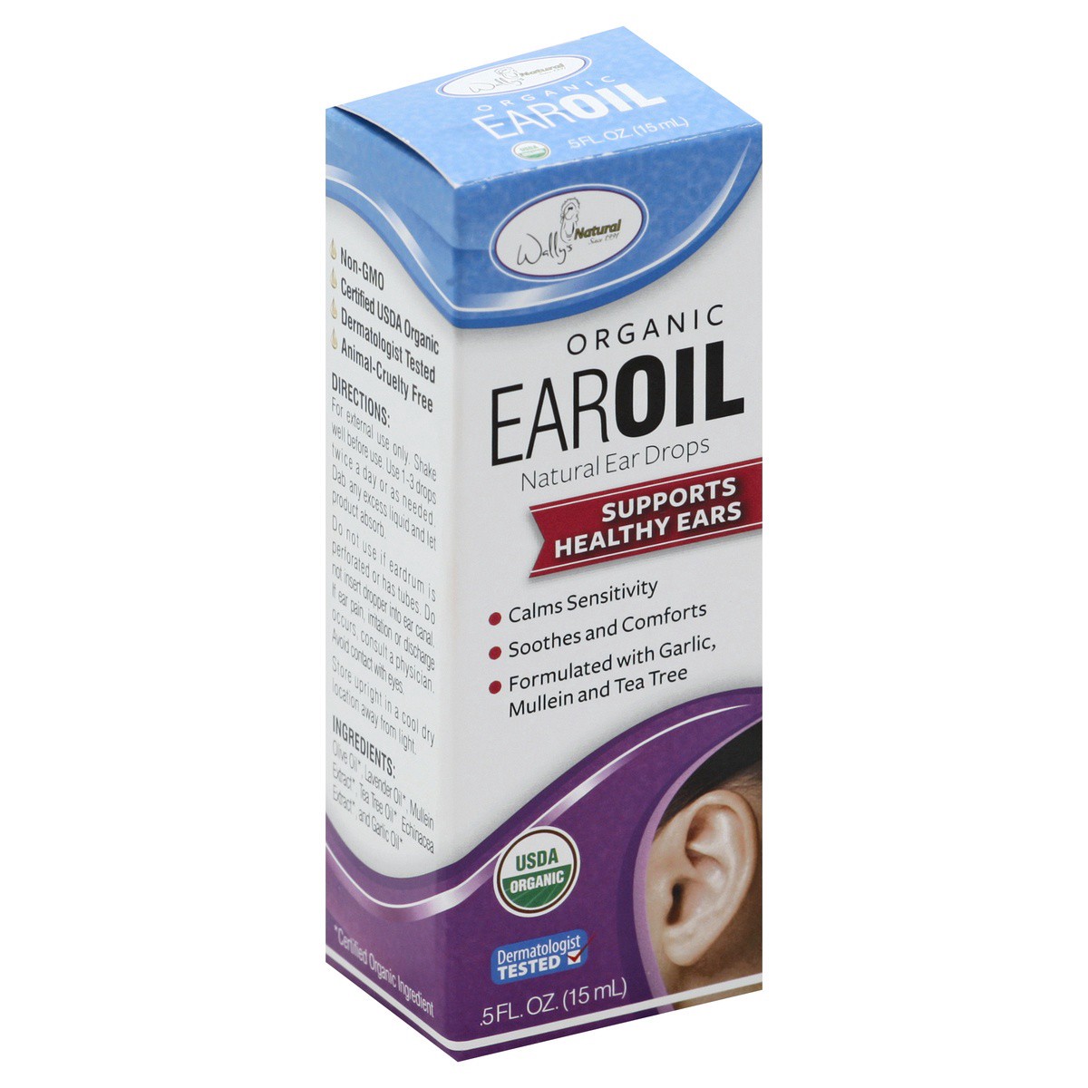 slide 1 of 7, Wally's Natural Organic Ear Drops Ear Oil 0.5 fl oz, 0.5 fl oz