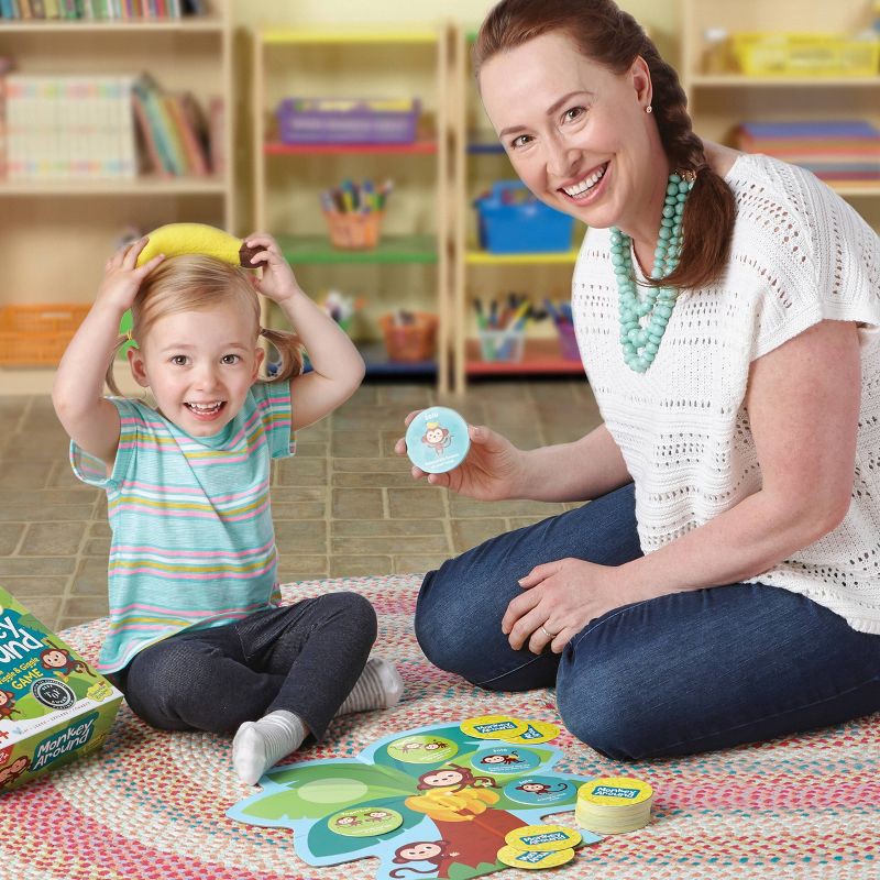 slide 9 of 9, Peaceable kingdom Monkey Around Board Game: Educational Fun with Cards & Figures for 2+ Players, 30+ Minutes of Play, 1 ct