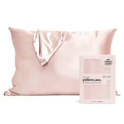Kitsch Queen Size Satin Standard Pillowcase Thread Count "600" - Pink
