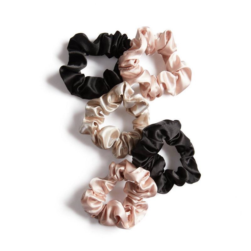 slide 2 of 5, Kitsch Assorted Satin Sleep Hair Scrunchies - 5ct, 5 ct