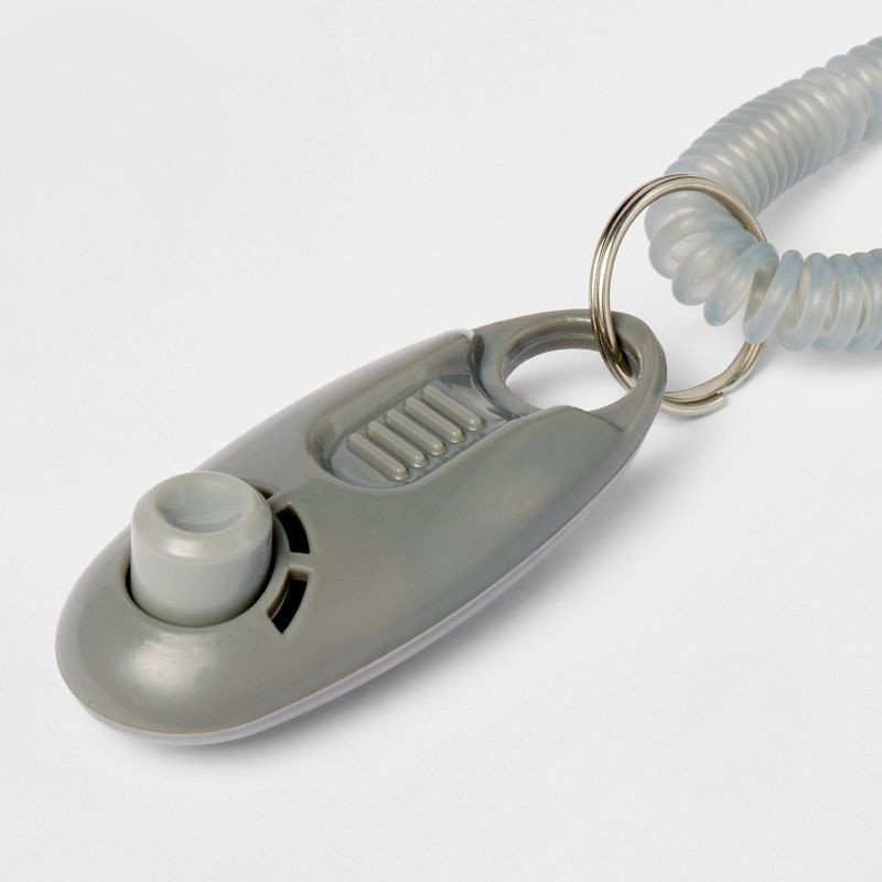 slide 2 of 3, Dog Training Clicker - Boots & Barkley™ - Gray, 1 ct