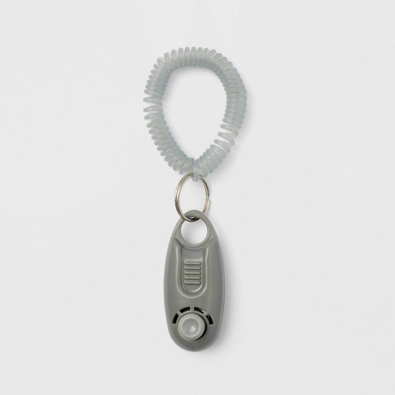slide 1 of 3, Dog Training Clicker - Boots & Barkley™ - Gray, 1 ct