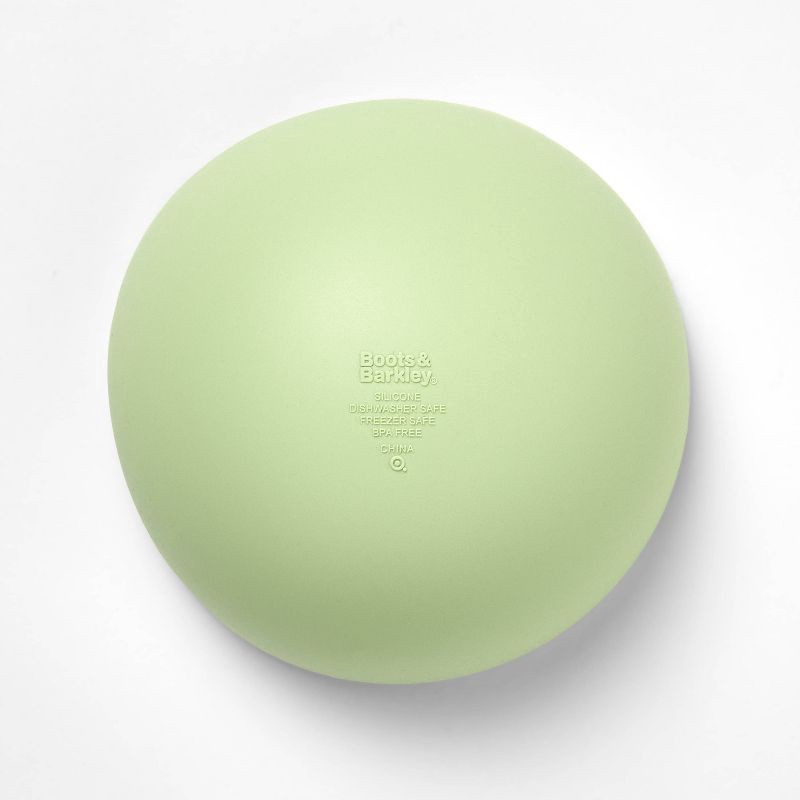 slide 3 of 3, Lick Mat Slow Feed Soother Wobble Dog Bowl - 4 Cups - Green - Boots & Barkley™, 1 ct