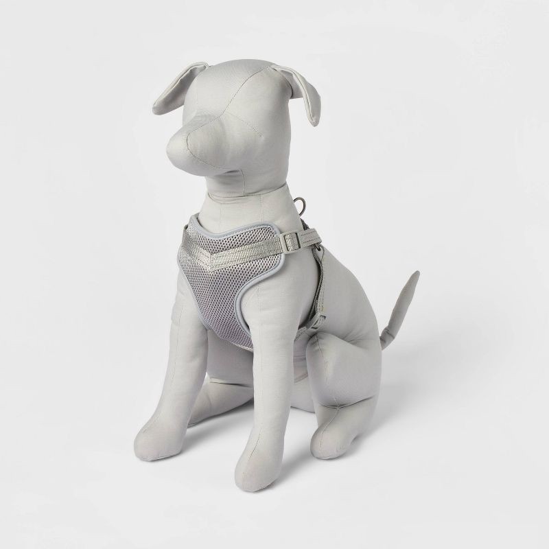 slide 2 of 4, Reflective Basic Mesh Dog Harness - S - Gray - Boots & Barkley™, 1 ct