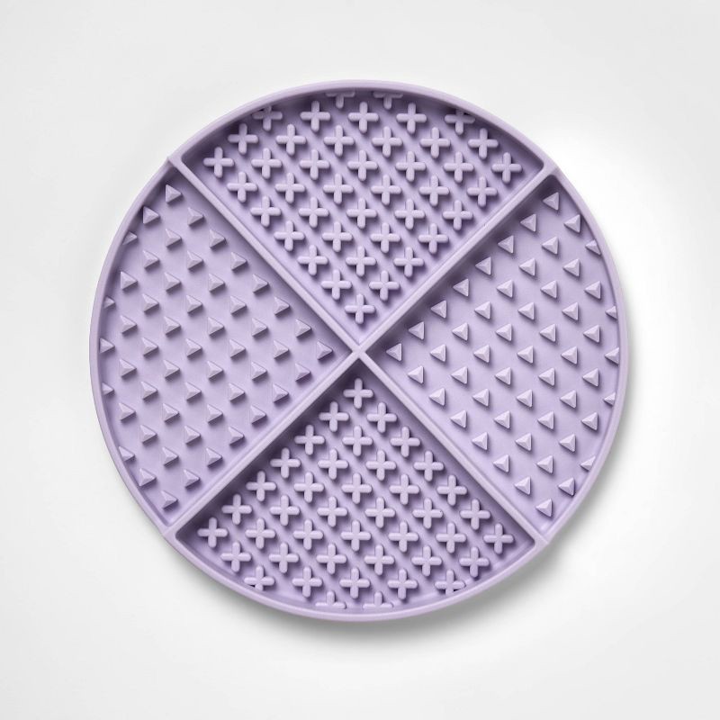 slide 2 of 3, Slow Lick Feed Soother Dog Feeding Mat - Purple - Boots & Barkley™, 1 ct