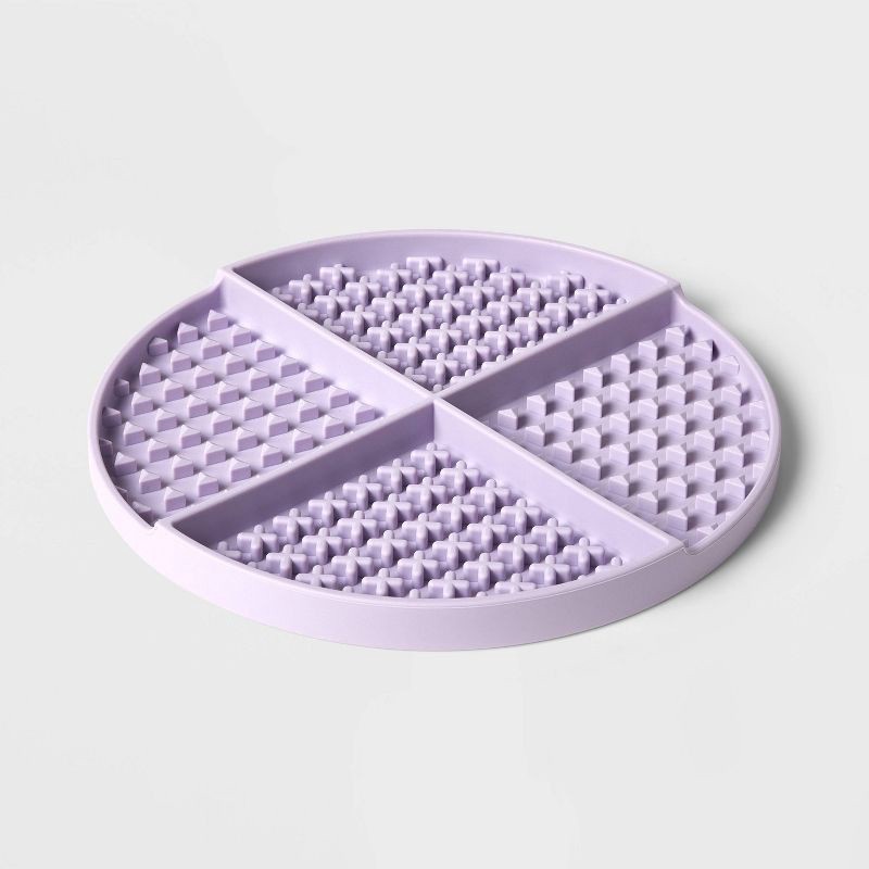 slide 1 of 3, Slow Lick Feed Soother Dog Feeding Mat - Purple - Boots & Barkley™, 1 ct