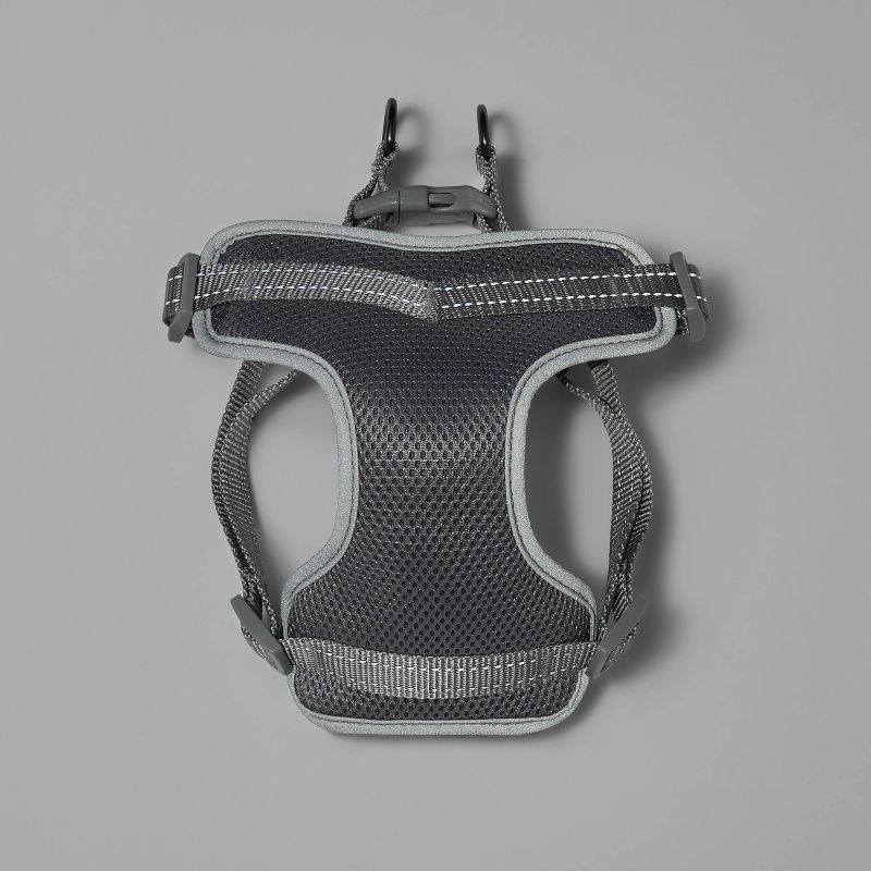 slide 4 of 4, Reflective Basic Mesh Dog Harness - M - Gray - Boots & Barkley™, 1 ct