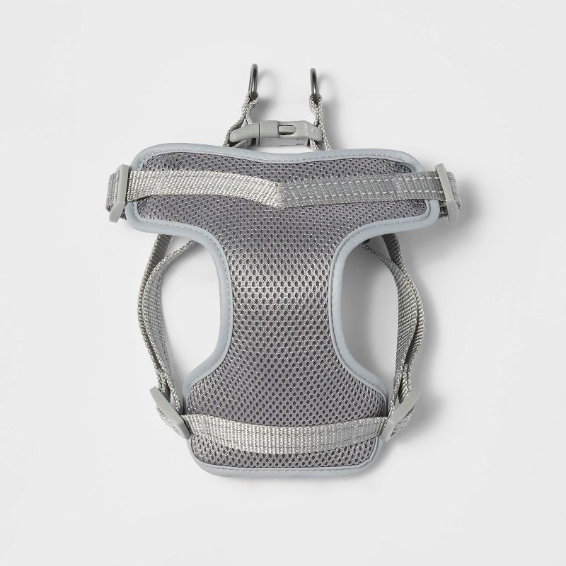 slide 1 of 4, Reflective Basic Mesh Dog Harness - M - Gray - Boots & Barkley™, 1 ct