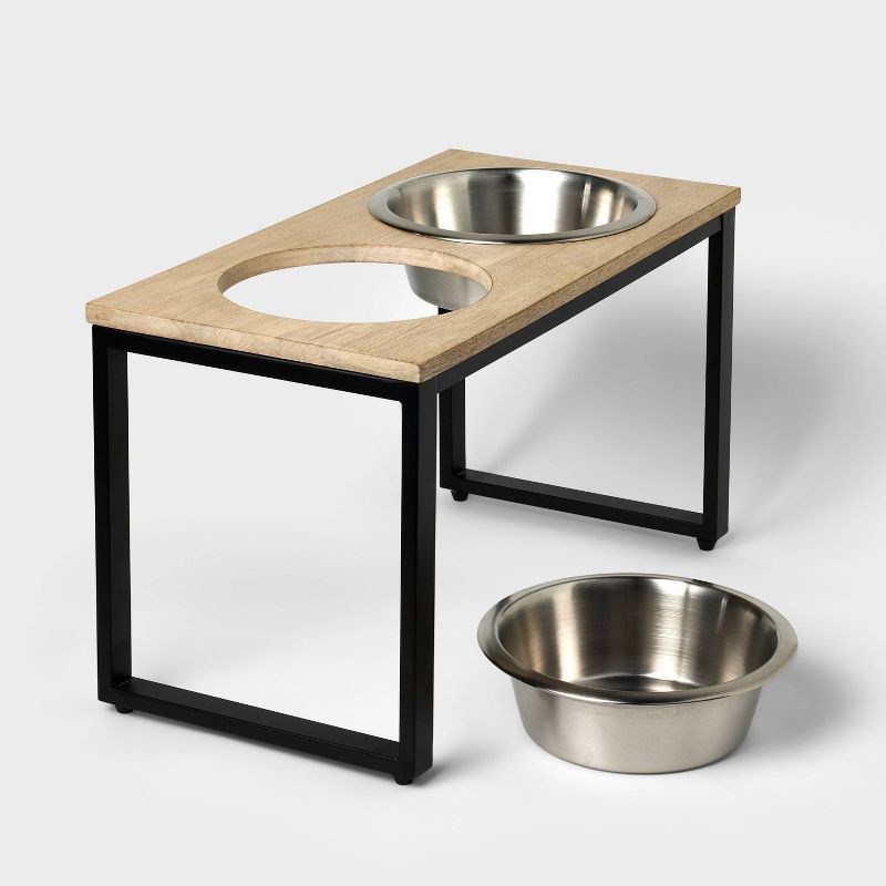 slide 3 of 3, 4 Cup Collapsible Tall Elevated Feeder Double Dog Bowl - Boots & Barkley™, 1 ct